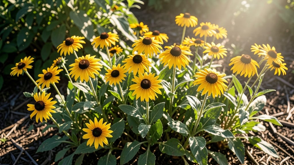 Sunny Border With Black-Eyed Susans
