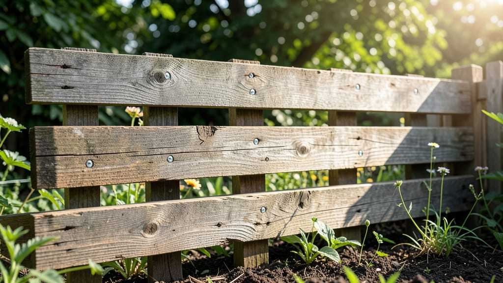 Rustic Wooden Pallet Fence Panels