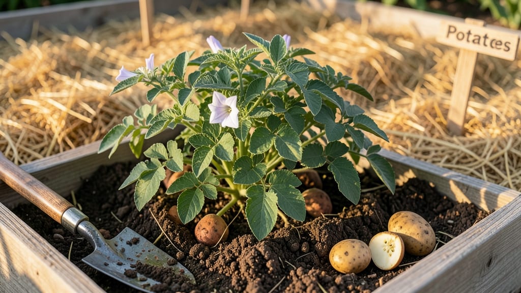 Planting Potatoes in Raised Bed Garden: Layered Loam Depth for Maximum Tuber Growth