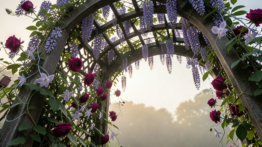 Romantic Trellis and Climbers Bed