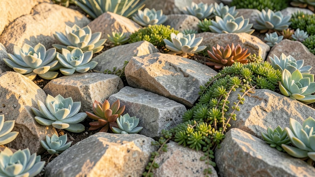 Drought-Proof Succulent and Sedum Rock Garden