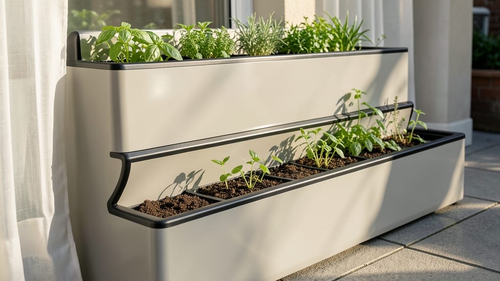 Vinyl Raised Bed with Integrated Seating