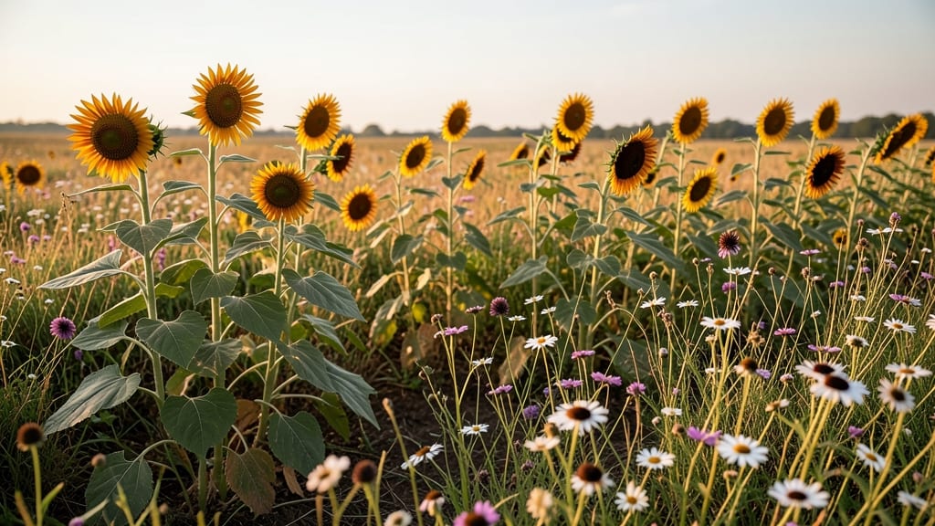 Sunflower Meadow Mix With Wildflowers