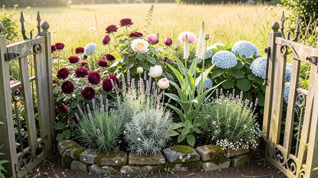 Classic English Cottage Garden Border