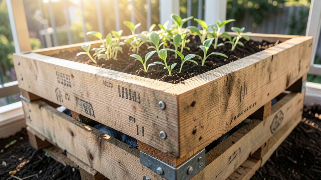 Pallet Wood Raised Bed for Budget Growers