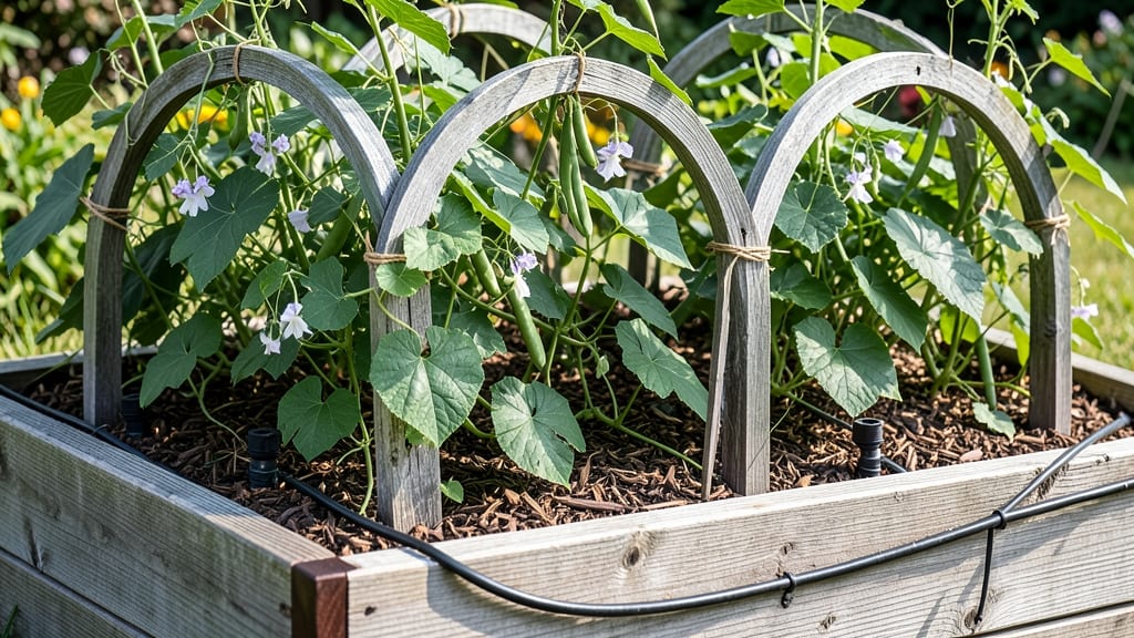 Raised Garden Bed Arches: Space-Saving Arches for Climbing Plants and Herbs