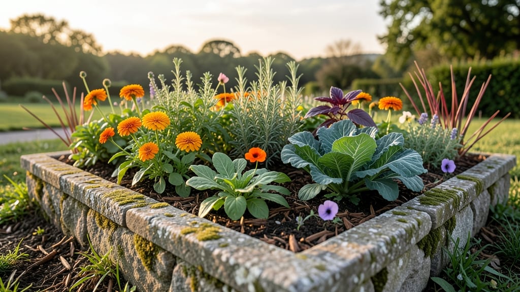 French Potager Style Mixed Border