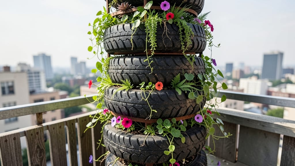 Vertical Tire Planter Tower Garden