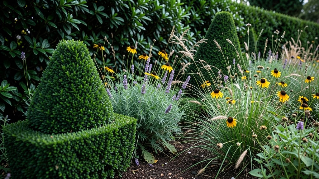 Modern Topiary Flower Beds