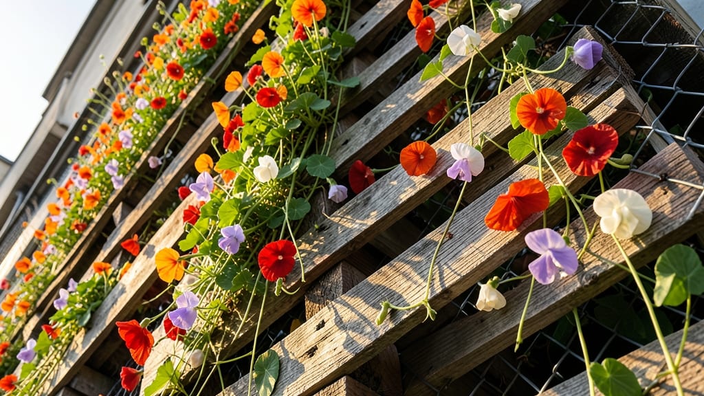 Vertical Pallet Planters for Small Front Yards