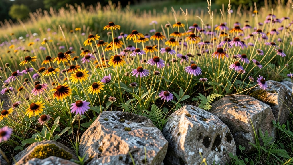 Wildflower Meadow Rock Border