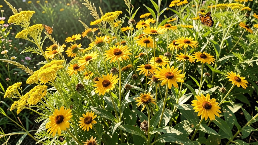 Sunburst Coneflower and Yarrow Combo