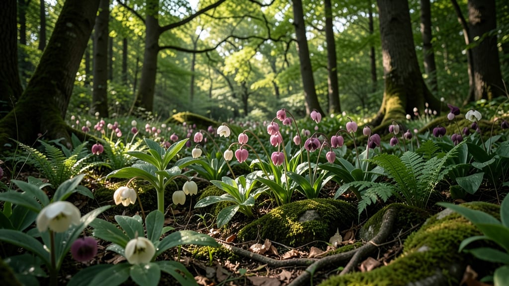 Shade-Tolerant Woodland Wildflower Border