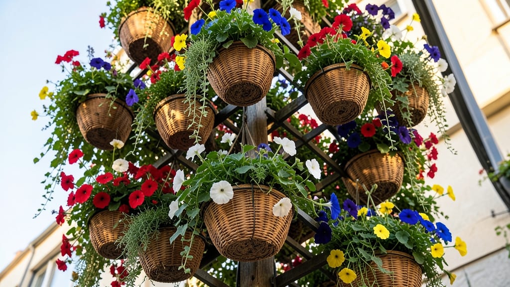 Hanging Flower Basket Tree