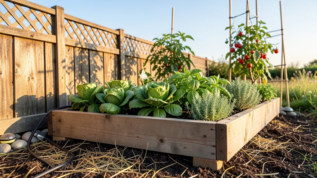Raised Bed Garden Fence Design: Privacy With Built-In Plant Support