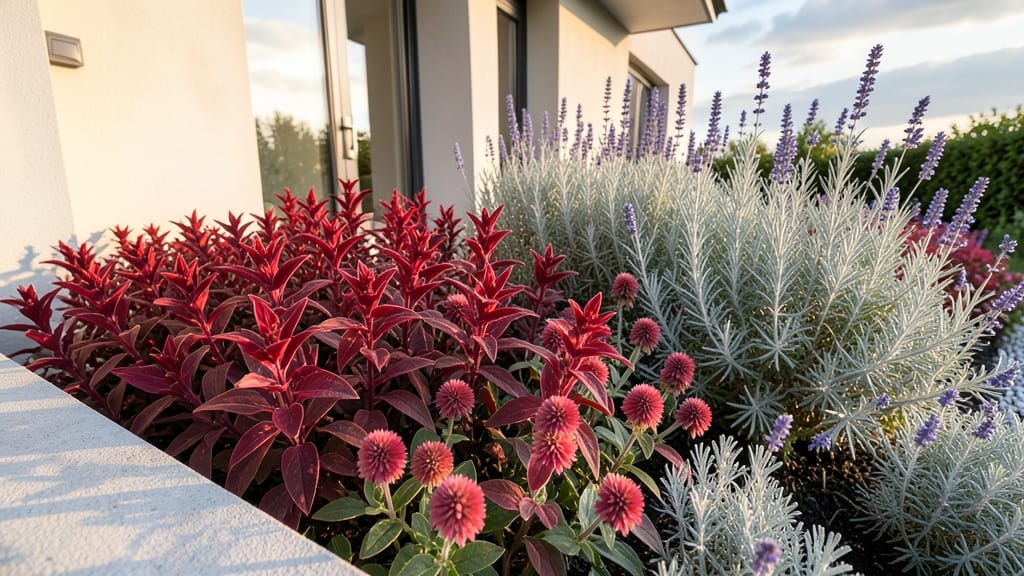 Bold Monochromatic Red Flower Bed
