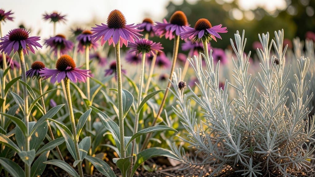 Perennial Coneflower and Russian Sage Combo