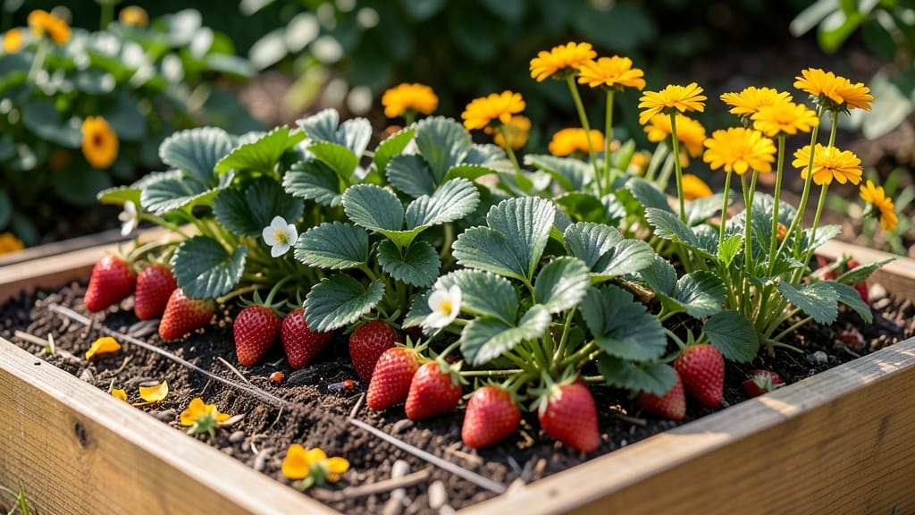 Strawberry And Calendula Cut-Flower Mix