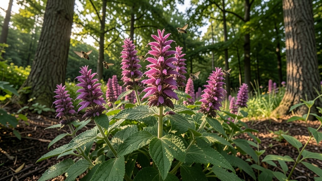 Bee Balm with Purple Blooms