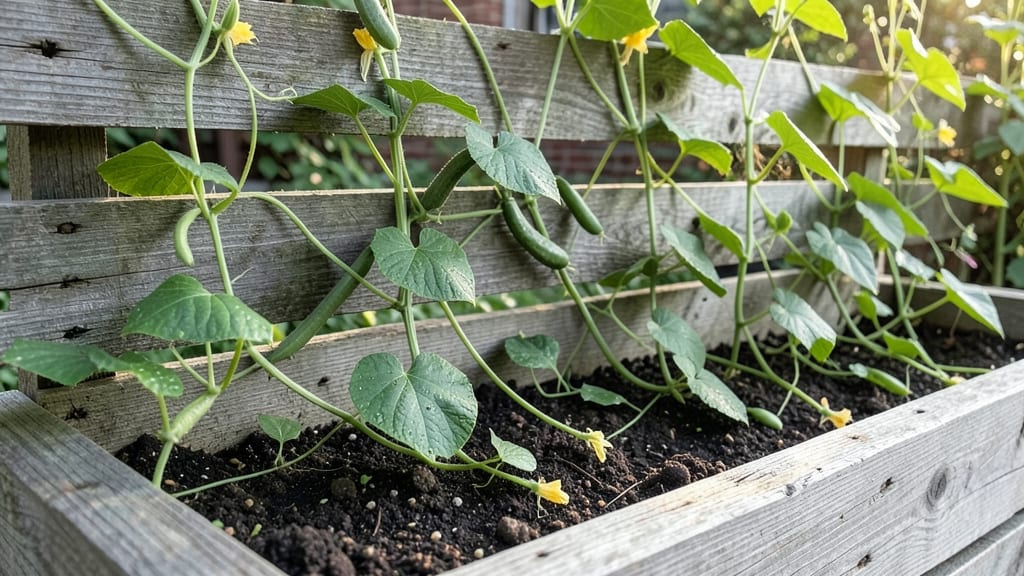 Pallet Trellis Vegetable Garden