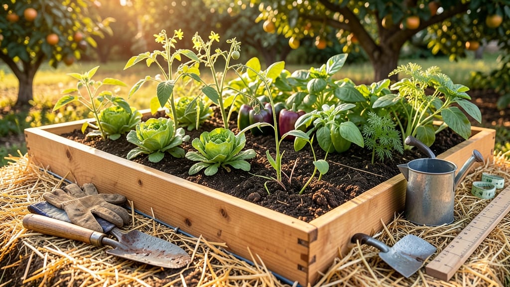 Raised Bed Vegetable Garden Design Plans: Precision-Spaced Beds for Optimal Growth