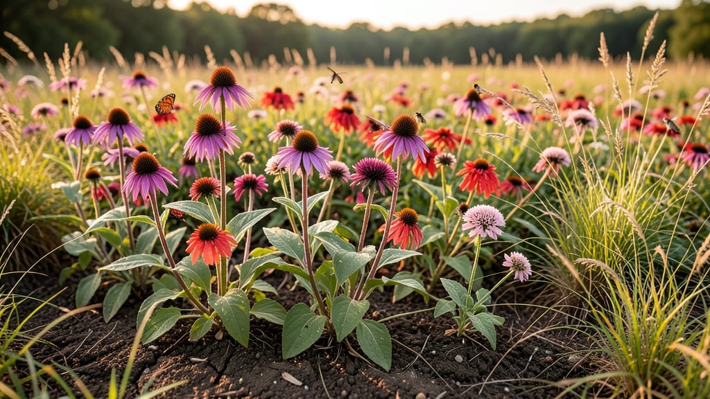 Pollinator Paradise with Coneflowers
