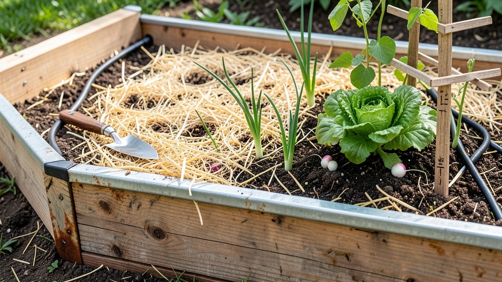 Small Raised Bed Vegetable Garden Layout: Maximized Yield in Minimal Square Footage