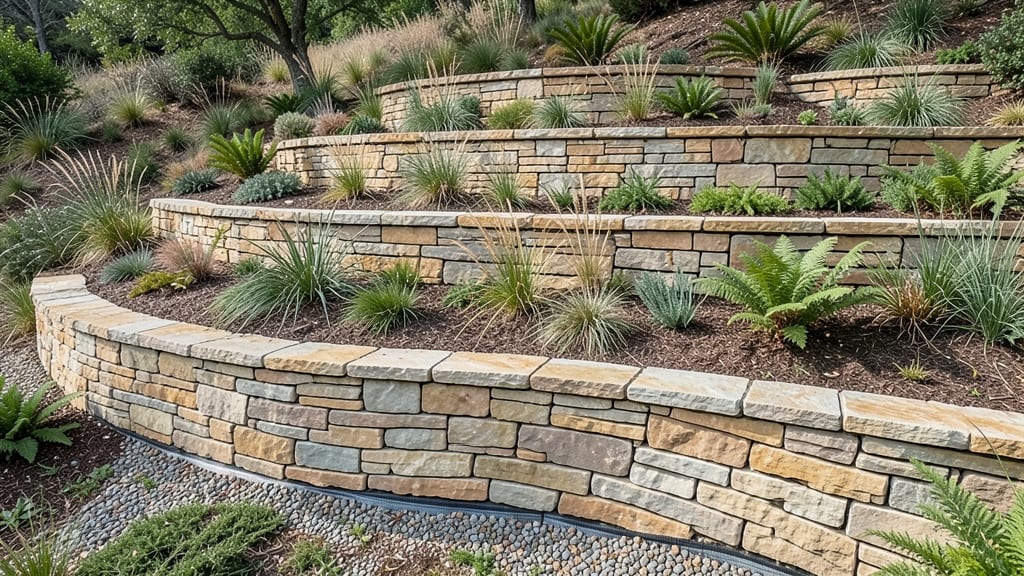 Retaining Wall Stone Terraces