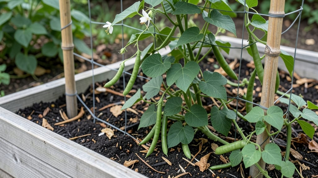 Raised Bed Green Bean Trellis: Space-Saving Support for Bushy Vines
