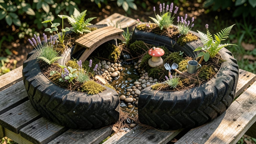 Tire Planter Fairy Garden