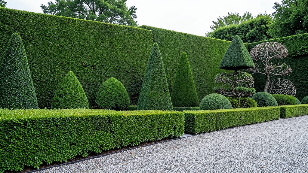 Modern Minimalist Boxwood Hedges