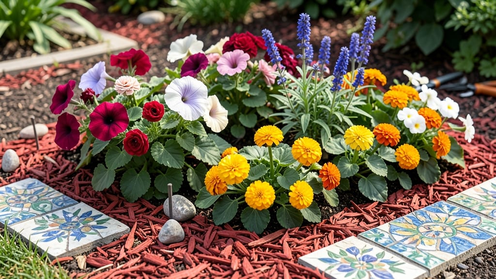 Bed Flower Decoration: Vertical Garden Illusions for Small Spaces