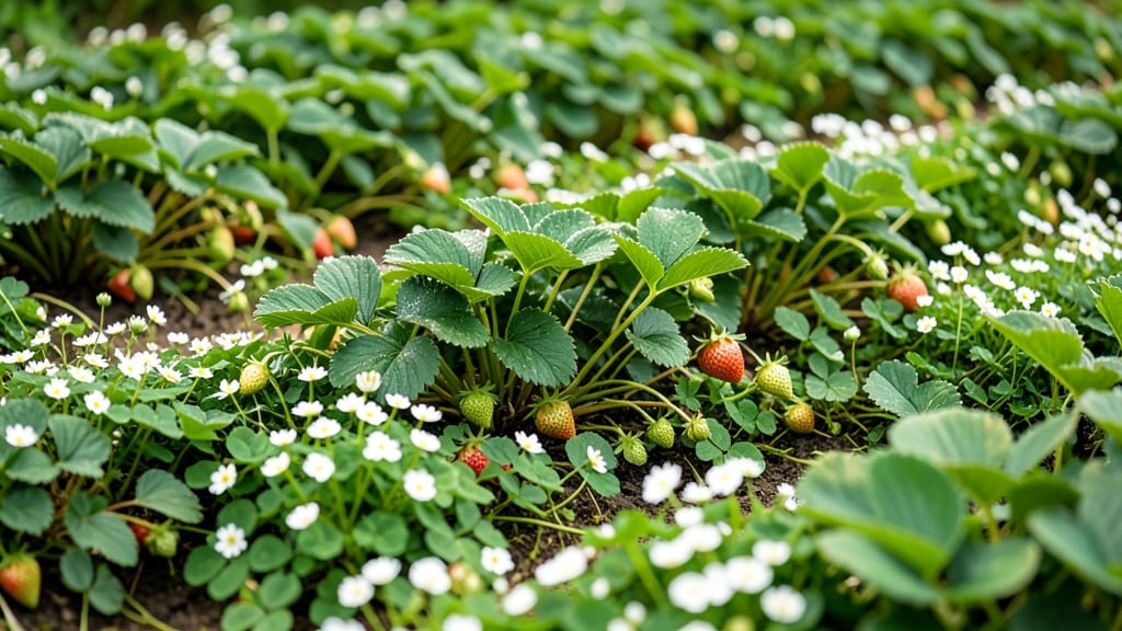 Strawberry And Clover Living Mulch