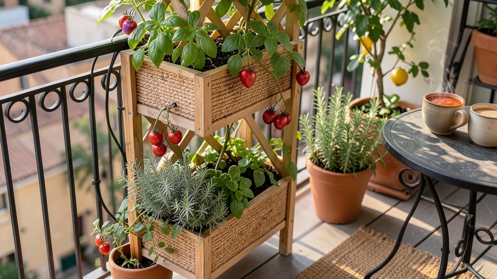 Mediterranean Herb and Tomato Tower