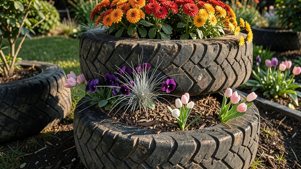 10 Tractor Tire Flower Bed Ideas: Rustic Charm That Lasts Decades