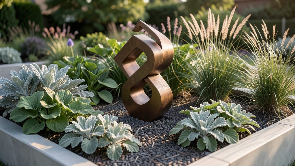 Sculptural Plant Pairings with Metal Art