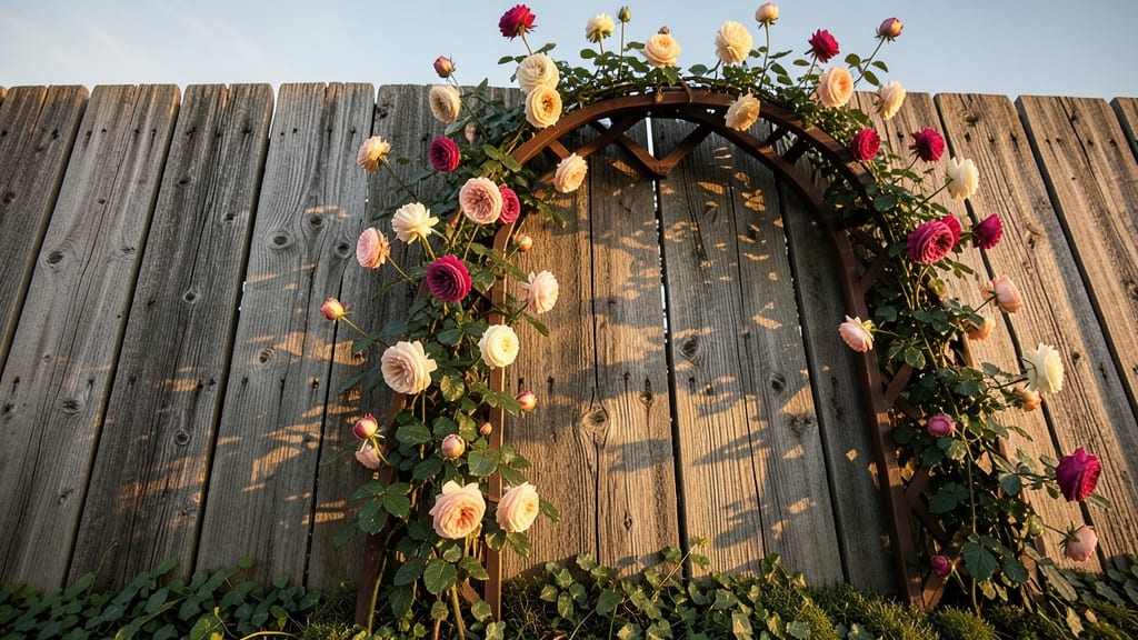 Climbing Roses On Trellis For Romantic Privacy