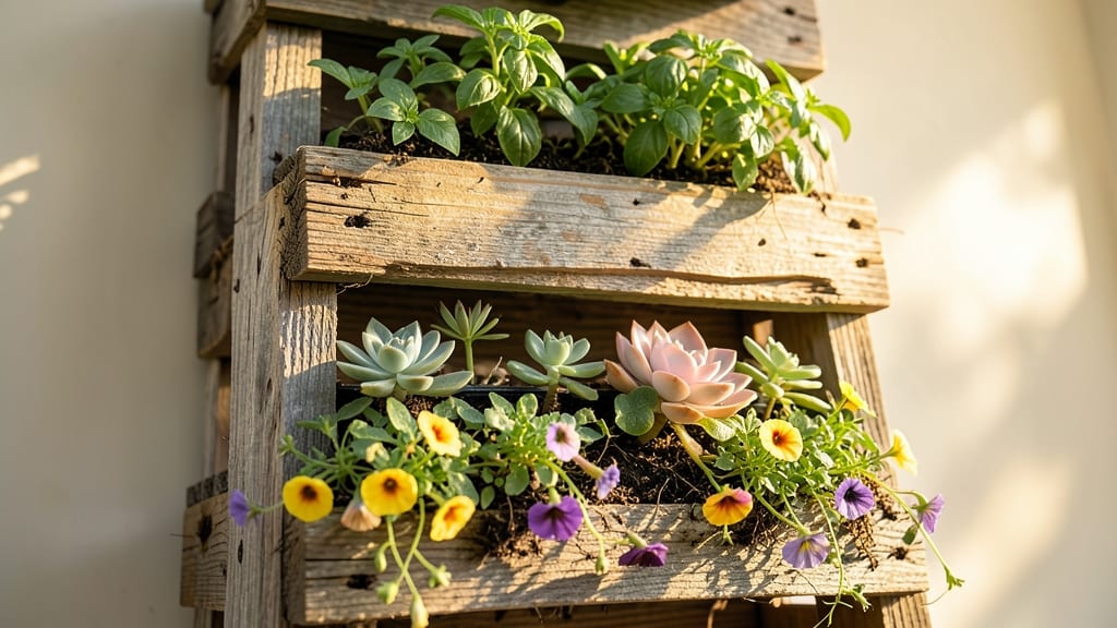 Pallet Wood Vertical Garden