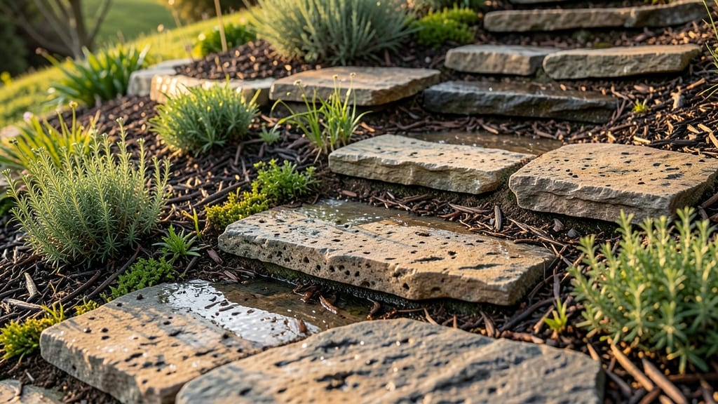 Stepping Stone Pathways with Edges