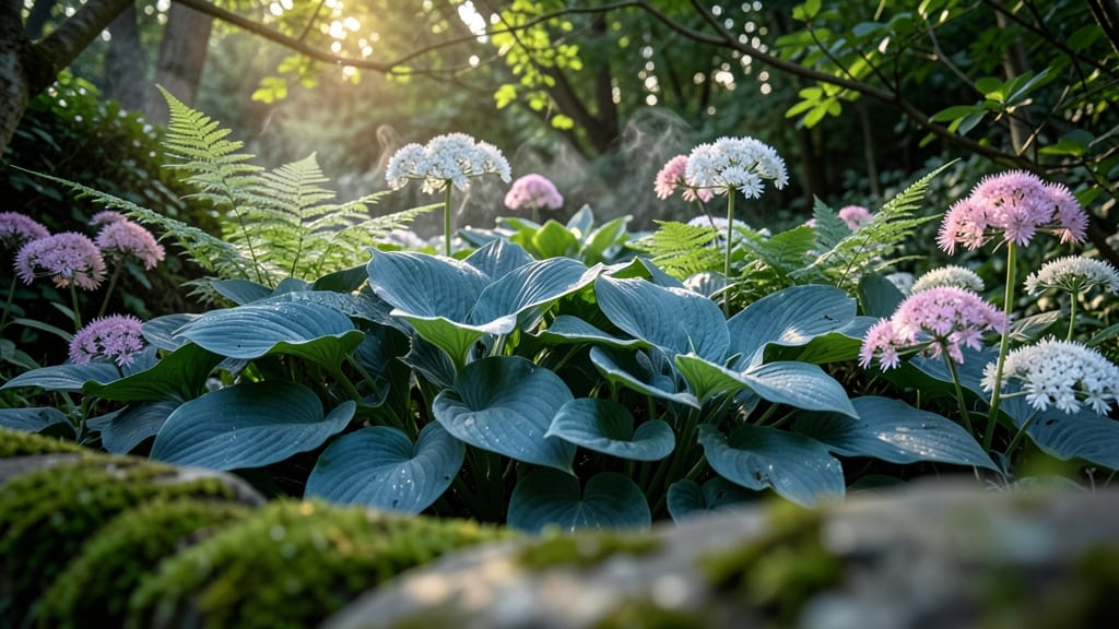 Fragrant Hosta and Fern Combination