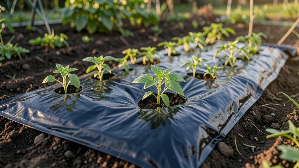 Black Plastic Mulch for Heat Retention