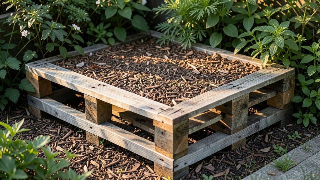 Elevated Pallet Wood Planter Beds