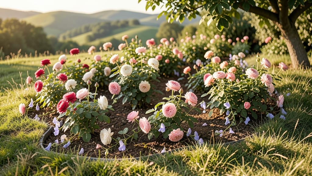 Curved Cottage Garden Flower Bed