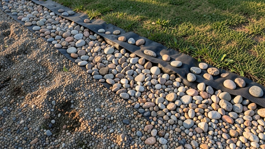 Pebble and Gravel Pathway Edging