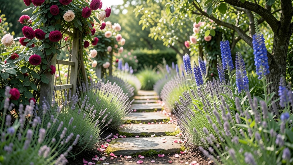 Cottage Garden with Stepping Stones