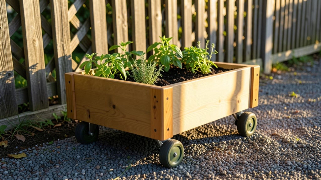 Mobile Raised Bed on Wheels
