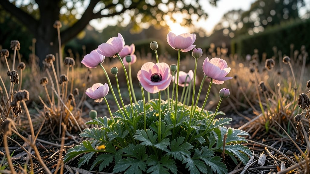 Japanese Anemone and Fern Undergrowth