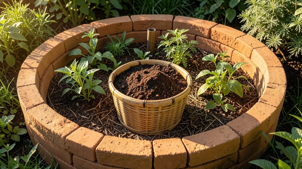 Keyhole Garden Beds for Water Efficiency