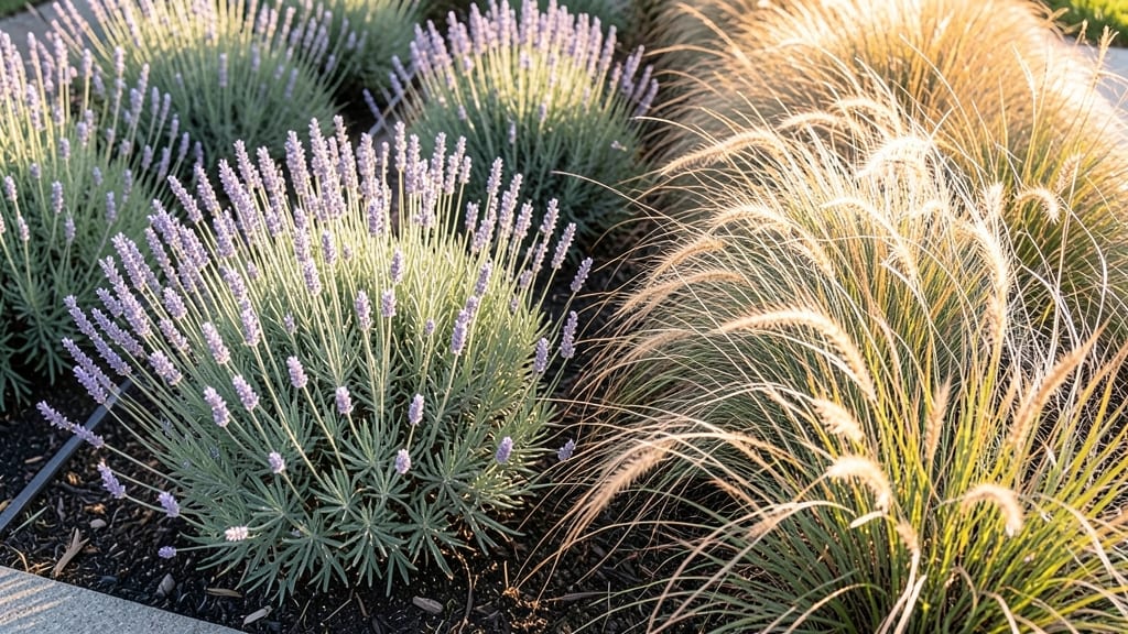 Lavender and Ornamental Grass Border