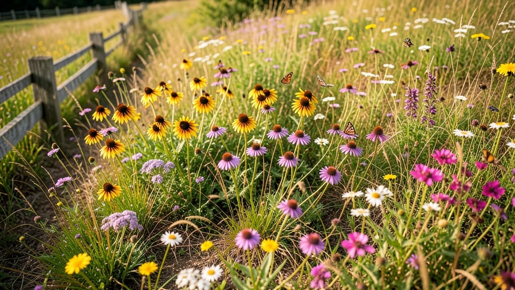 Sunny Pollinator Meadow with Native Perennials